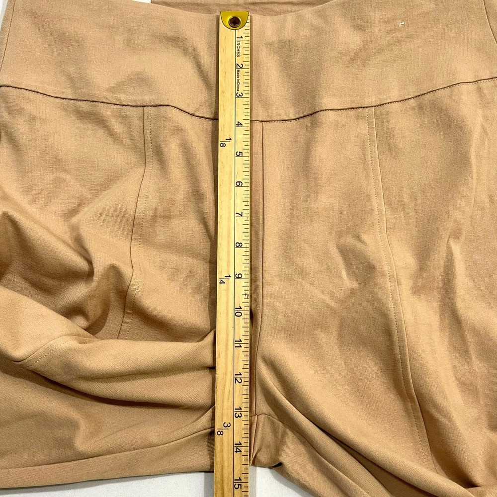 Dear Scarlett NWT Magic Flare‎ Pants Women's 1X Tan Beige Tummy Control Pull On - Picture 8 of 16